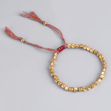 Charger l&#39;image dans la galerie, Bracelet tibétain en perles de cuivre, tressé à la main
