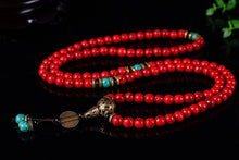 Charger l&#39;image dans la galerie, Bracelet Mala tibetain en pin rouge

