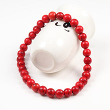 Charger l&#39;image dans la galerie, Bracelet de perles en Turquoises Rouges
