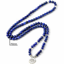 Charger l&#39;image dans la galerie, Bracelet collier mala tibetain lapis lazuli véritable
