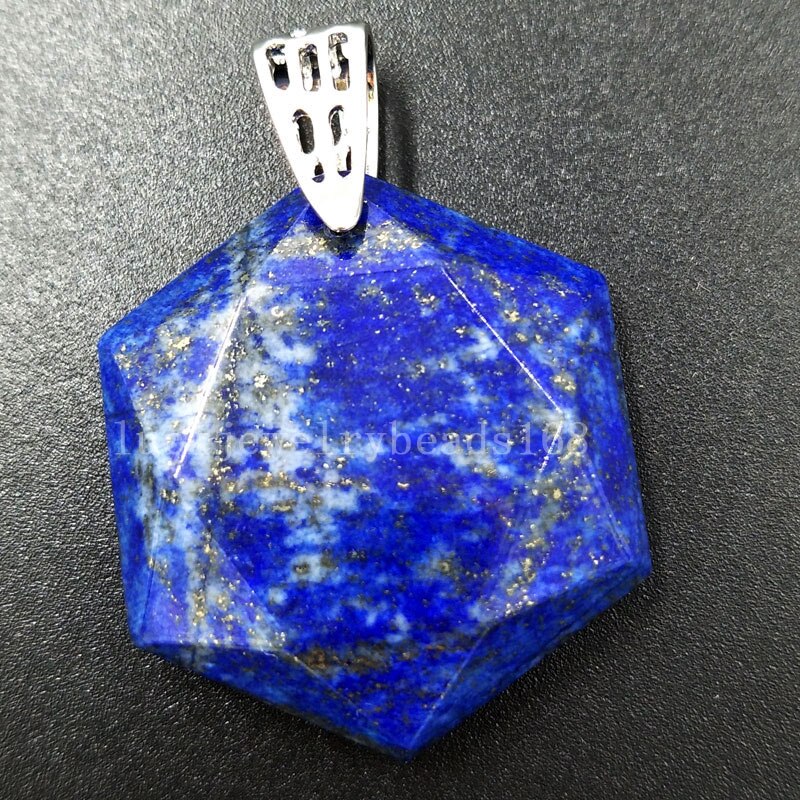 Pendentif hexagonal en Lapis-Lazuli véritable