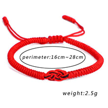 Charger l&#39;image dans la galerie, Bracelet couple fil rouge, le nœud infini de l&#39;amour infini
