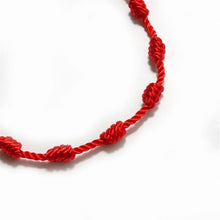 Charger l&#39;image dans la galerie, Bracelet corde rouge tibétain à sept noeud - Ensemble de 2 pièces
